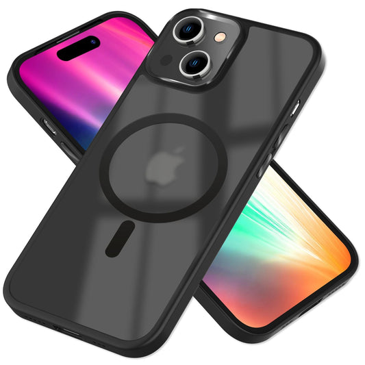 MagSafe Hülle Hybrid für iPhone 15 Frosted Hard Case Schutz Rand Handyhülle Etui