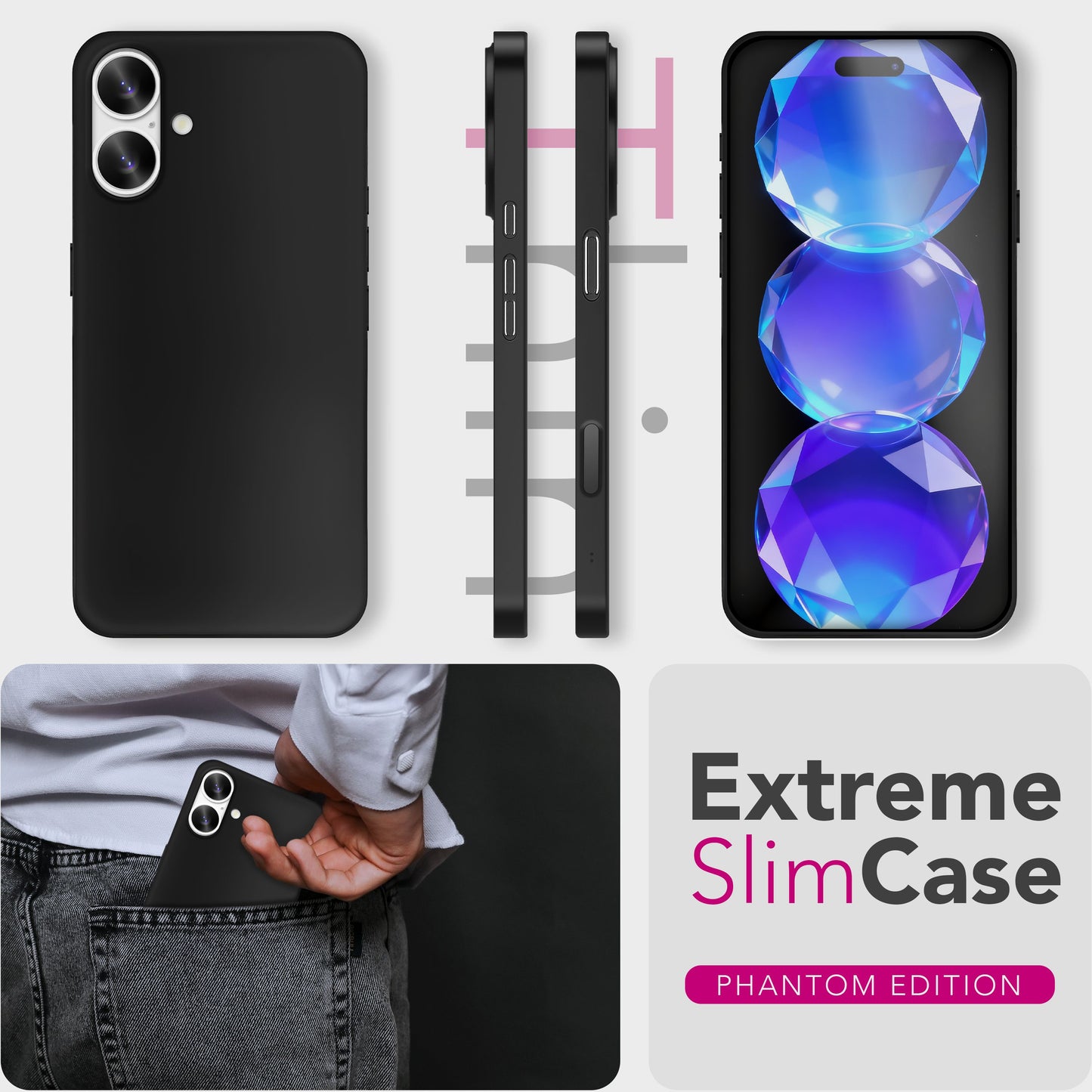 NALIA Phantom Hülle für iPhone 17 – 0,3 mm Ultra-Slim