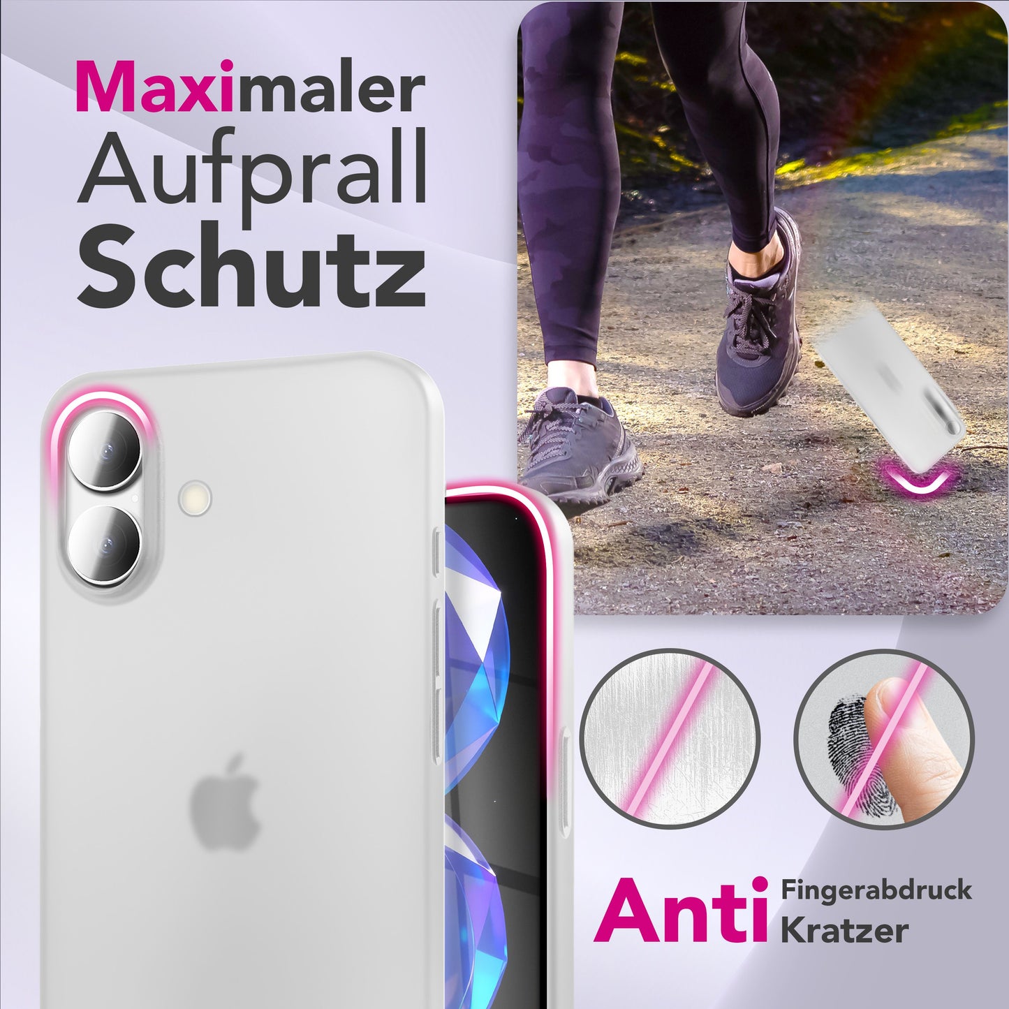 NALIA Phantom Hülle für iPhone 17 – 0,3 mm Ultra-Slim