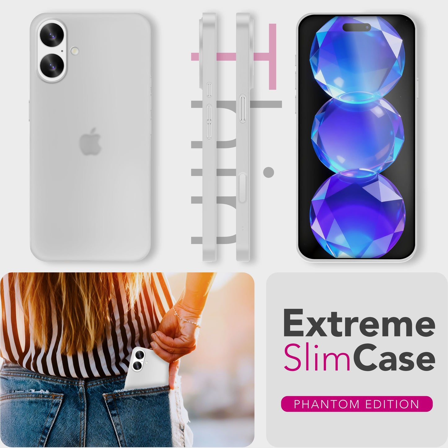 NALIA Phantom Hülle für iPhone 17 – 0,3 mm Ultra-Slim